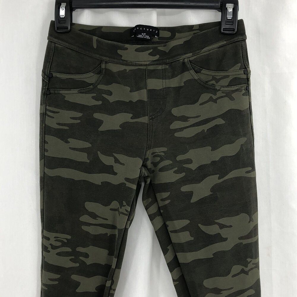 Sanctuary Mid Rise Grease Camo Jeggings Leggings Skinny P108-K0429 Small EE5